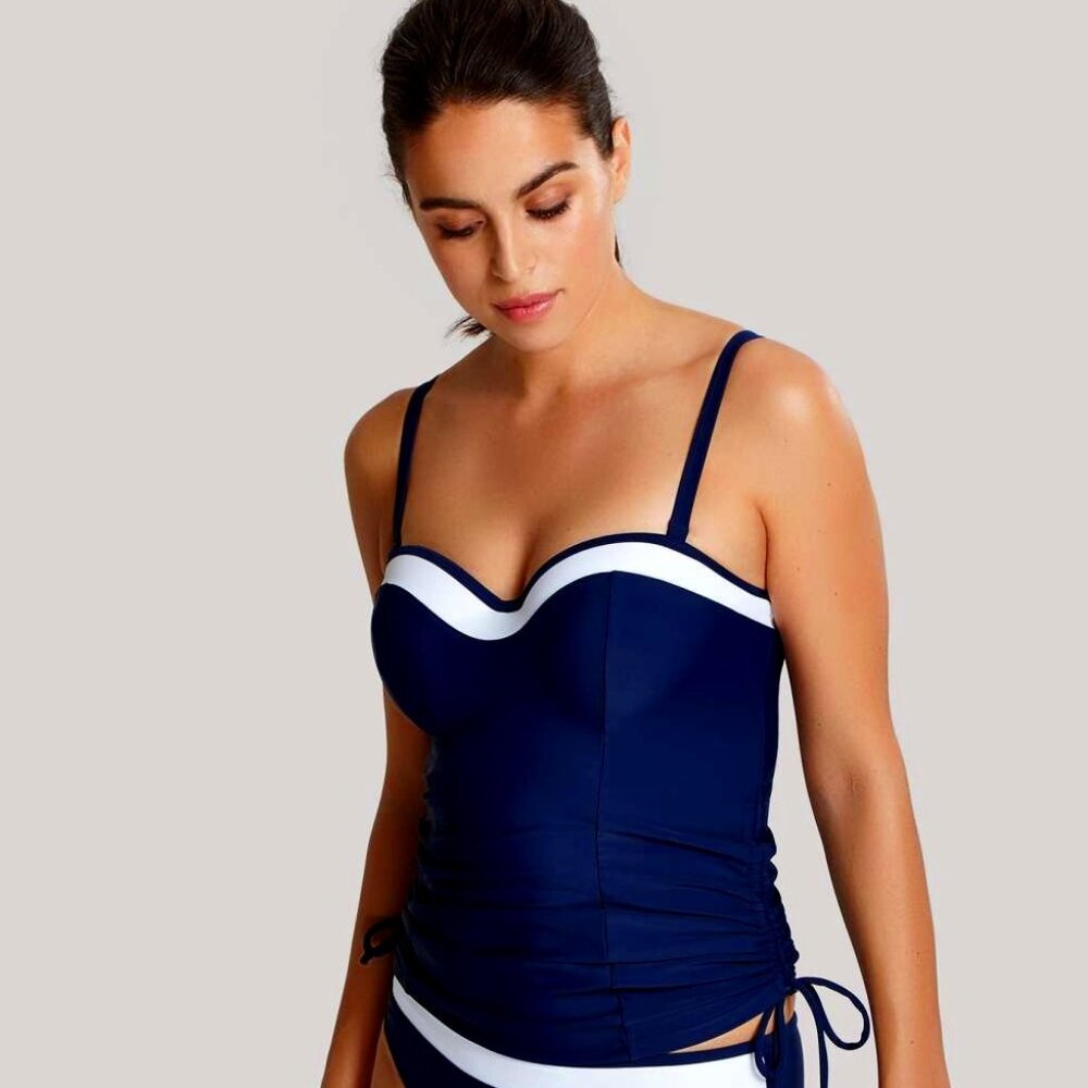 Panache Swim Anya Cruise Cup-Sized Bandeau Tankini - Navy